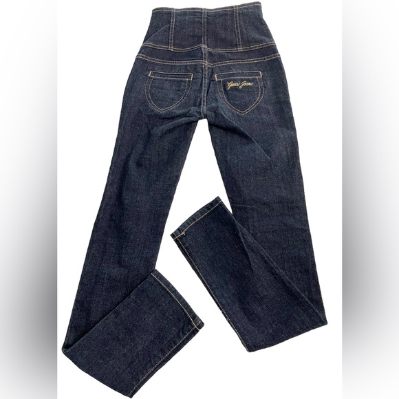 Guess Jeans Authentic Ultra High-Waisted Skinny Jeans Women 23 Stretch Deep Blue - Picture 3 of 9